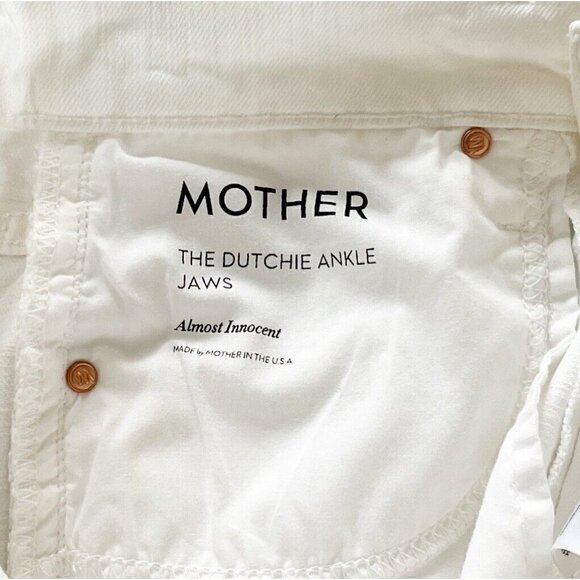 MOTHER Superior Dutchie Ankle Jaws in Almost Innocent White Women's Sz 25 - Picture 6 of 13
